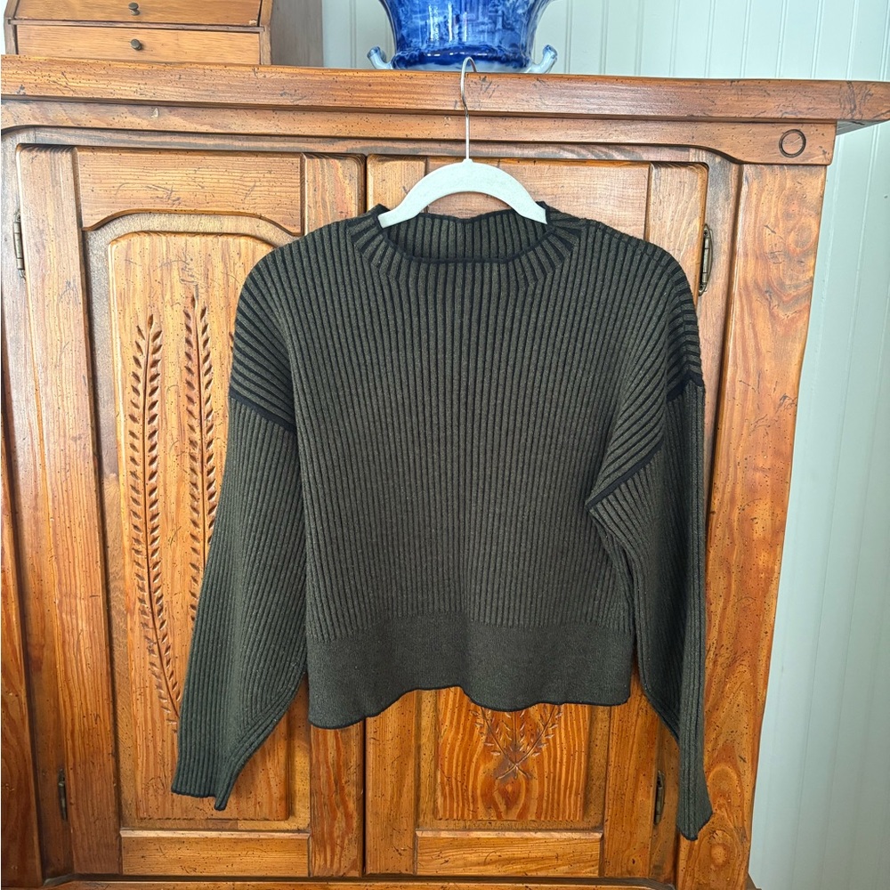 Varley Grant Knit Sweater Dark Olive XS